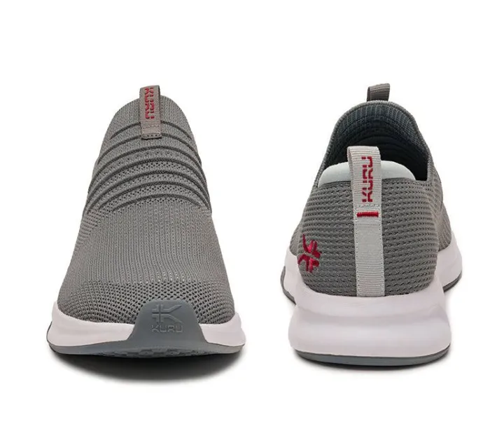 Sneakers|Slip-Ons>KURU Footwear ATOM Slip-On Cloudgray-cardinalred