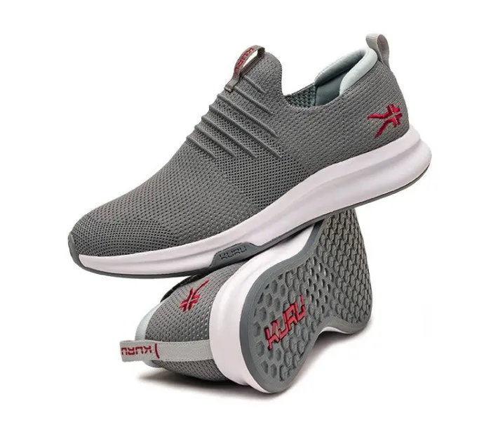 Sneakers|Slip-Ons>KURU Footwear ATOM Slip-On Cloudgray-cardinalred