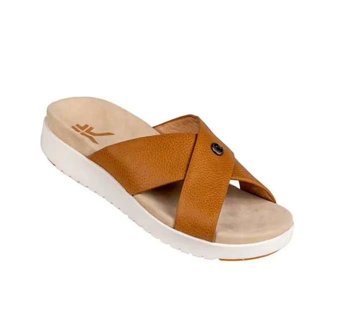Sandals>KURU Footwear BREEZE Caramelbrown-white-gum