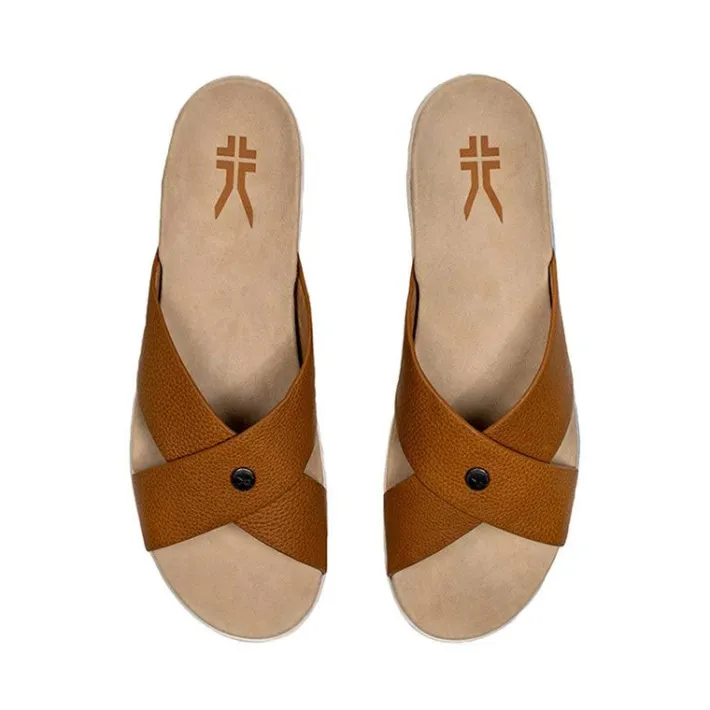 Sandals>KURU Footwear BREEZE Caramelbrown-white-gum