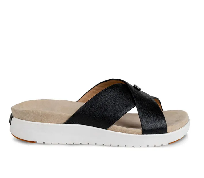 Sandals>KURU Footwear BREEZE Jetblack-white-gum