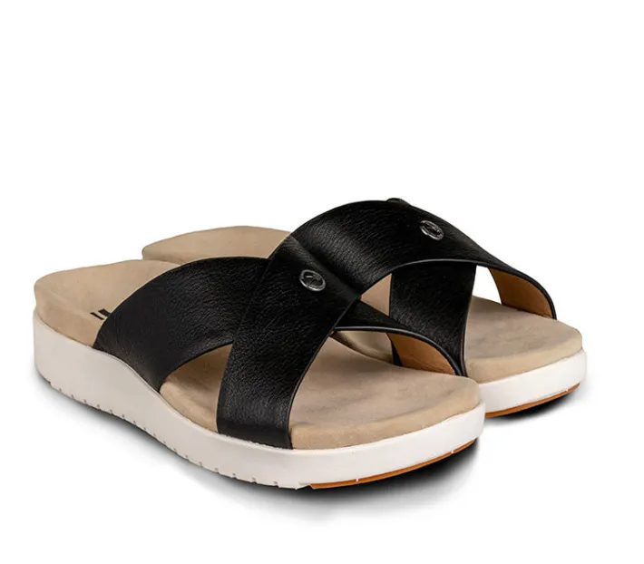 Sandals>KURU Footwear BREEZE Jetblack-white-gum