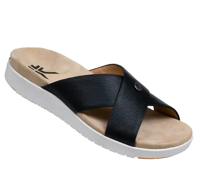 Sandals>KURU Footwear BREEZE Jetblack-white-gum