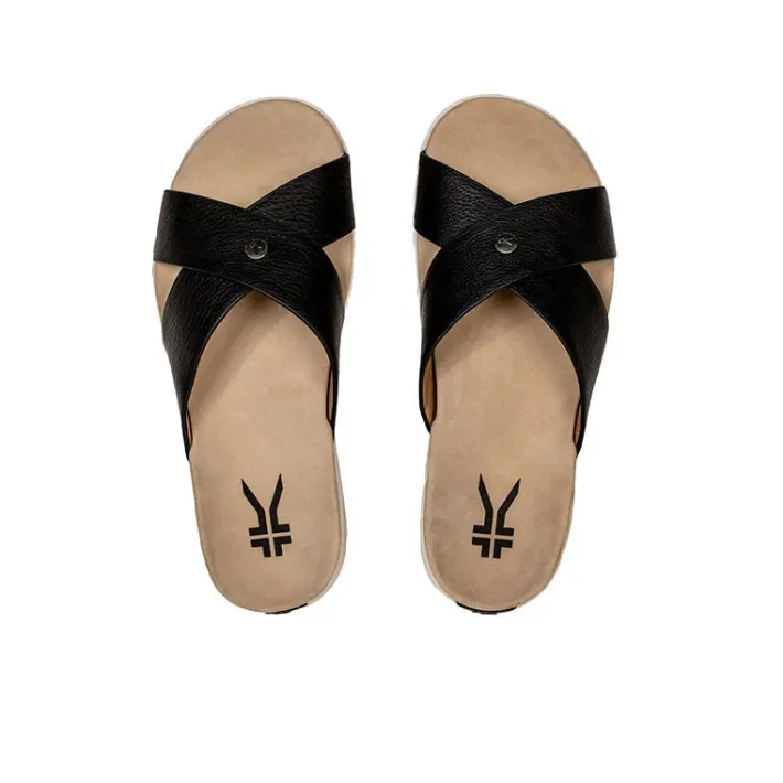 Sandals>KURU Footwear BREEZE Jetblack-white-gum