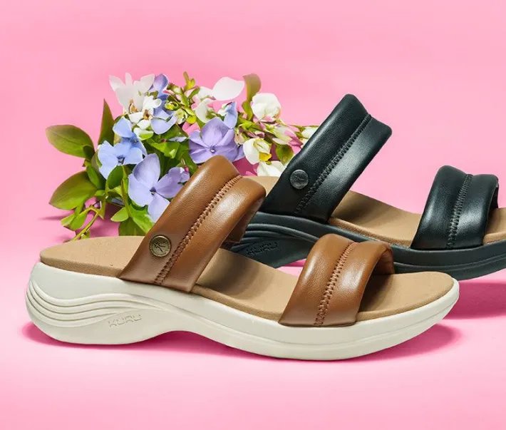 Sandals>KURU Footwear CODA Mesa Amberbrown-pearlwhite