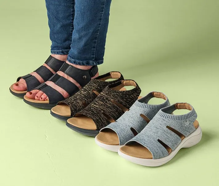 Sandals>KURU Footwear CODA Muse Knit Cloudgray-brightwhite