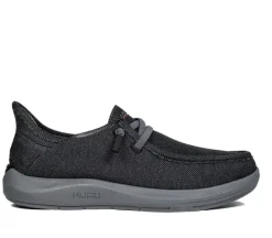 Slip-Ons>KURU Footwear DRAFT Rento Jetblack-brickred
