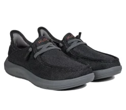 Slip-Ons>KURU Footwear DRAFT Rento Jetblack-brickred