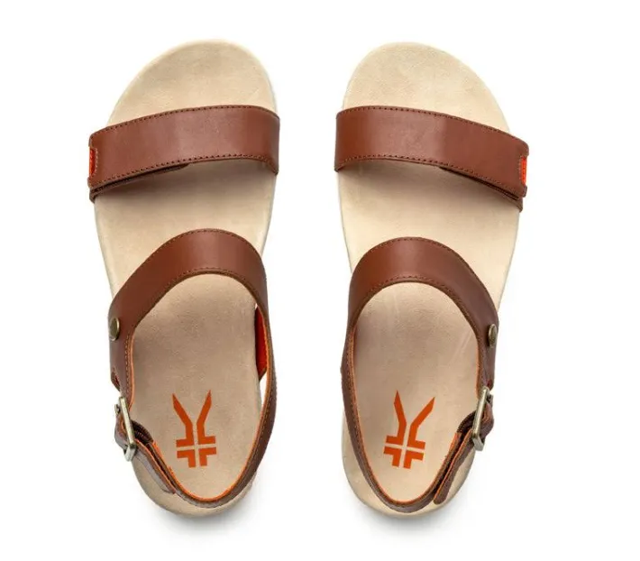 Sandals>KURU Footwear GLIDE Walnutbrown-bloodorange