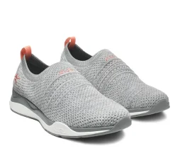 Slip-Ons>KURU Footwear STRIDE WIDE Heathergray-white-peachpink
