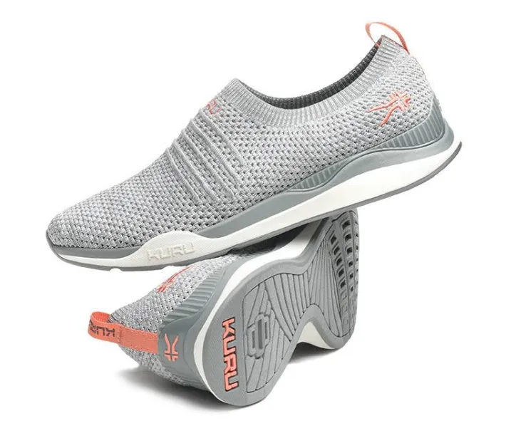 Slip-Ons>KURU Footwear STRIDE WIDE Heathergray-white-peachpink